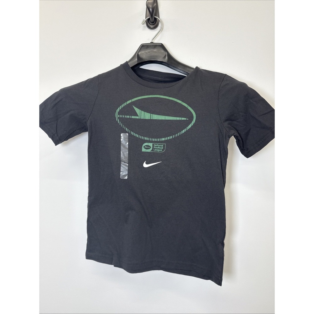 NIKE NEW YORK JETS NFL YOUTH FADED BLACK SHORT SLEEVE SHIRT MEDIUM 10/12